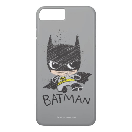 Mini Classic Batman Sketch Case-Mate iPhone Hülle (Rückseite)