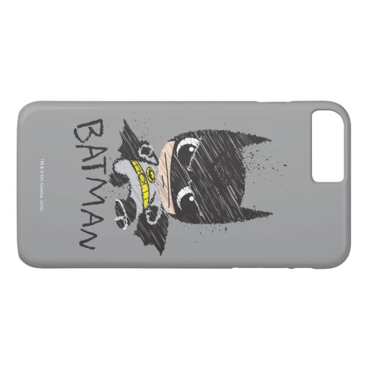 Mini Classic Batman Sketch Case-Mate iPhone Hülle (Rückseite (Horizontal))