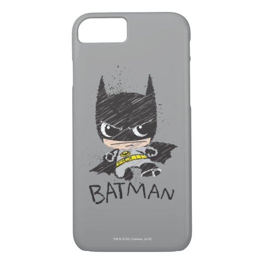 Mini Classic Batman Sketch Case-Mate iPhone Hülle (Rückseite)