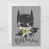 Mini Classic Batman Sketch Einladung (Vorderseite)