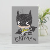 Mini Classic Batman Sketch Einladung (Stehend Vorderseite)