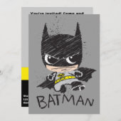 Mini Classic Batman Sketch Einladung (Vorne/Hinten)