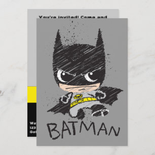 Mini Classic Batman Sketch Einladung