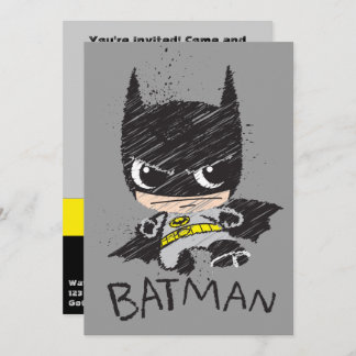 Mini Classic Batman Sketch Einladung