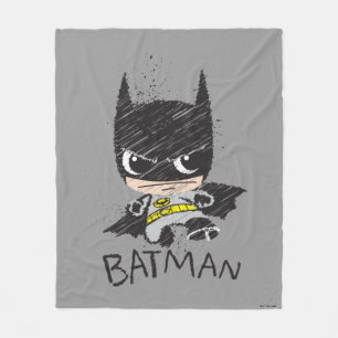 Mini Classic Batman Sketch Fleecedecke