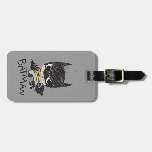 Mini Classic Batman Sketch Gepäckanhänger (Vorderseite horizontal)