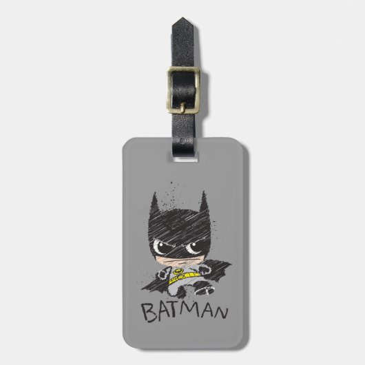 Mini Classic Batman Sketch Gepäckanhänger (Vorderseite vertikal)