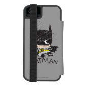 Mini Classic Batman Sketch Incipio iPhone Geldbeutel-Hülle (Folio Rückseite)