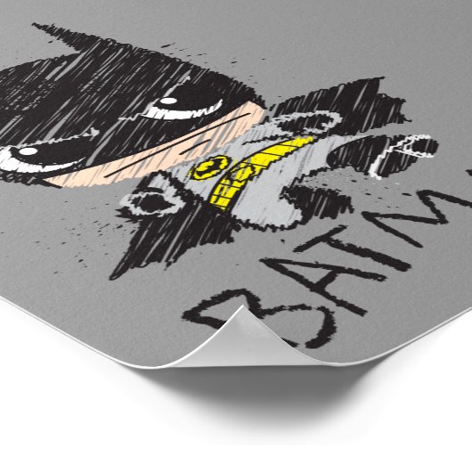 Mini Classic Batman Sketch Poster (Ecke)