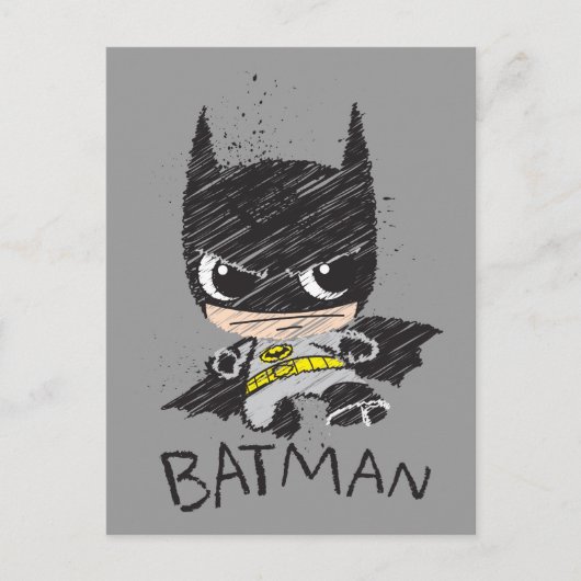 Mini Classic Batman Sketch Postkarte (Vorderseite)