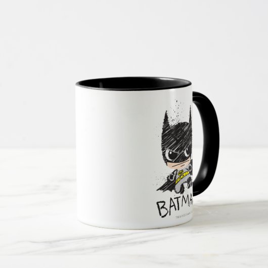 Mini Classic Batman Sketch Tasse (VorderseiteRechts)