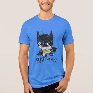 Mini Classic Batman Sketch Tri-Blend Shirt
