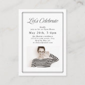 Mini Classic Framed Script Photo Grad invite Begleitkarte (Rückseite)