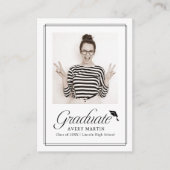 Mini Classic Framed Script Photo Grad invite Begleitkarte (Vorderseite)