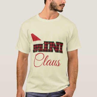 Mini Claus Büffel Karo Kinder passende Weihnachten T-Shirt