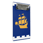 Mini-Clip-Board mit der Flagge von Quebec City Mini Klemmbrett (Schrägansicht)