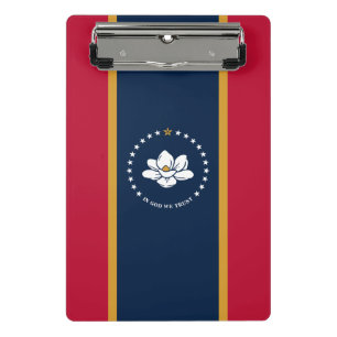 Mini-Clip-Board mit Flagge von Mississippi, USA Mini Klemmbrett