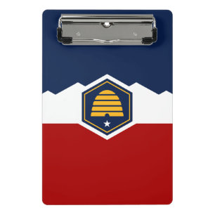 Mini-Clip-Board mit neuer Flagge von Utah, USA Mini Klemmbrett