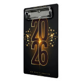 Mini-Clip Happy New Year 2026  Mini Klemmbrett (Gewinkelt2)