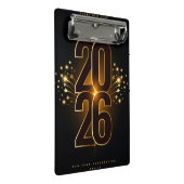 Mini-Clip Happy New Year 2026  Mini Klemmbrett (Schrägansicht)