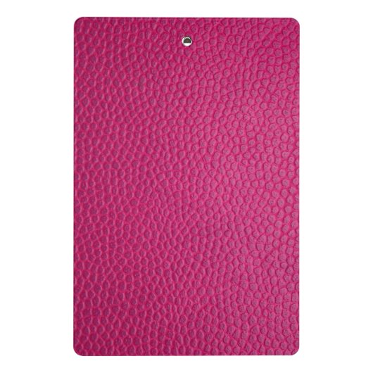 Mini-Clipboard aus rosa Leder Mini Klemmbrett (Rückseite)