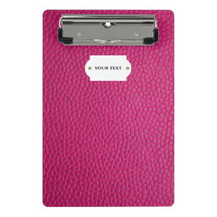 Mini-Clipboard aus rosa Leder Mini Klemmbrett