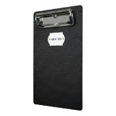 Mini-Clipboard aus schwarzem Leder Mini Klemmbrett (Gewinkelt2)