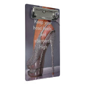 Mini Clipboard Kopf Ferse, und Standards, Hoch! Klemmbrett (Schrägansicht)