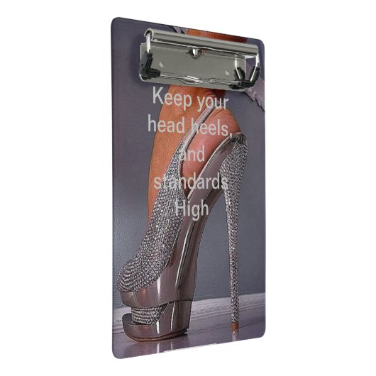 Mini Clipboard Kopf Ferse, und Standards, Hoch! Mini Klemmbrett (Schrägansicht)