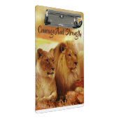 Mini Clipboard Löwen Courtage Stärke Klemmbrett (Schrägansicht)