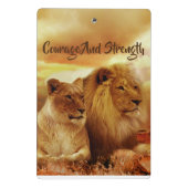 Mini Clipboard Löwen Courtage Stärke Mini Klemmbrett (Rückseite)