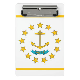 Mini-Clipboard mit der Flagge von Rhode Island, US Mini Klemmbrett