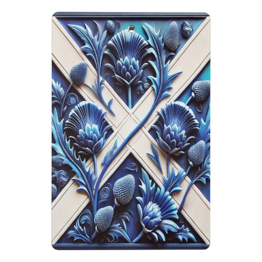 Mini-Clipboard mit schottischen Thistles Mini Klemmbrett (Rückseite)