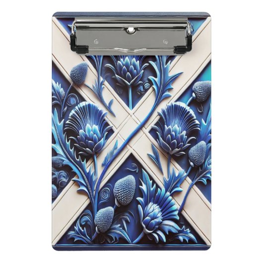 Mini-Clipboard mit schottischen Thistles Mini Klemmbrett (Vorderseite)