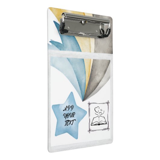 Mini Clipboard – Personalize Your Notes Anywhere Klemmbrett (Schrägansicht)