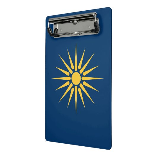 Mini clipboard with flag of Macedonia, Greece Mini Klemmbrett (Gewinkelt2)