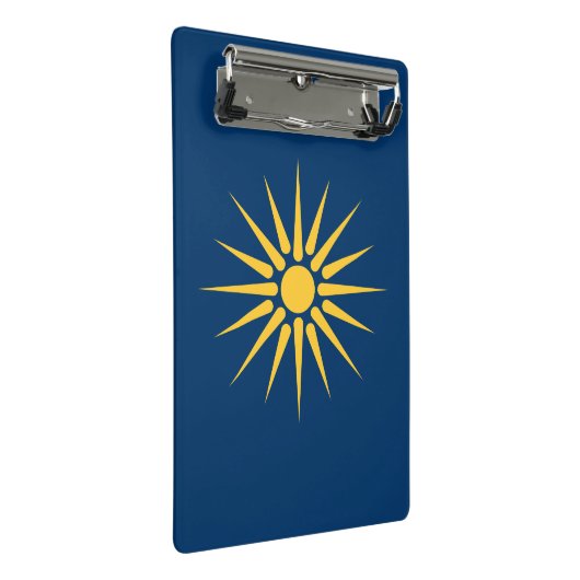 Mini clipboard with flag of Macedonia, Greece Mini Klemmbrett (Schrägansicht)