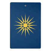 Mini clipboard with flag of Macedonia, Greece Mini Klemmbrett (Rückseite)