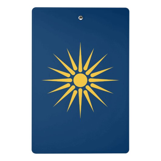 Mini clipboard with flag of Macedonia, Greece Mini Klemmbrett (Rückseite)