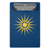 Mini clipboard with flag of Macedonia, Greece Mini Klemmbrett (Vorderseite)