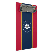Mini clipboard with flag of Mississippi, USA Mini Klemmbrett (Schrägansicht)