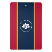 Mini clipboard with flag of Mississippi, USA Mini Klemmbrett (Rückseite)