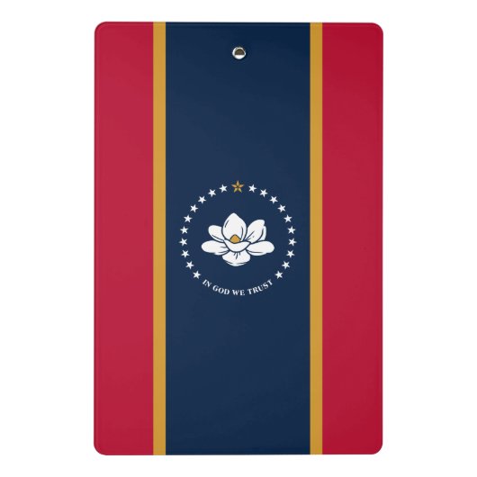 Mini clipboard with flag of Mississippi, USA Mini Klemmbrett (Rückseite)