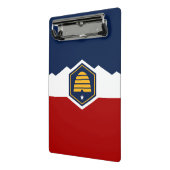 Mini clipboard with new flag of Utah, USA Klemmbrett (Gewinkelt2)