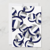 Mini-Club-Party für Kinder mit grauem Volleyball Einladung (Rückseite)