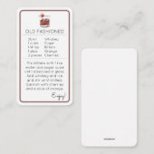 Mini Cocktail Kit Gefallen Rezept Karte Alt (Vorne/Hinten)