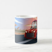 Mini Cooper auf der Straße Kaffeetasse (Mittel)
