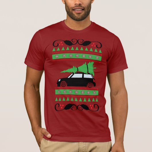 Mini Cooper Christmas T-Shirt (Vorderseite)