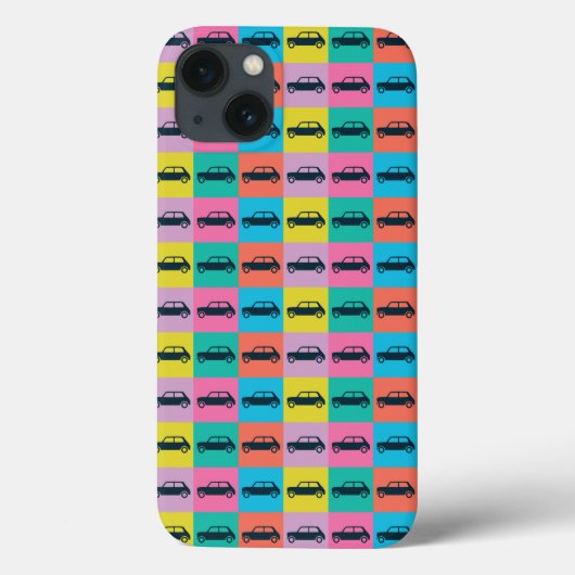 Mini Cooper für Funky Fun Checkerboard Case-Mate iPhone Hülle (Rückseite)