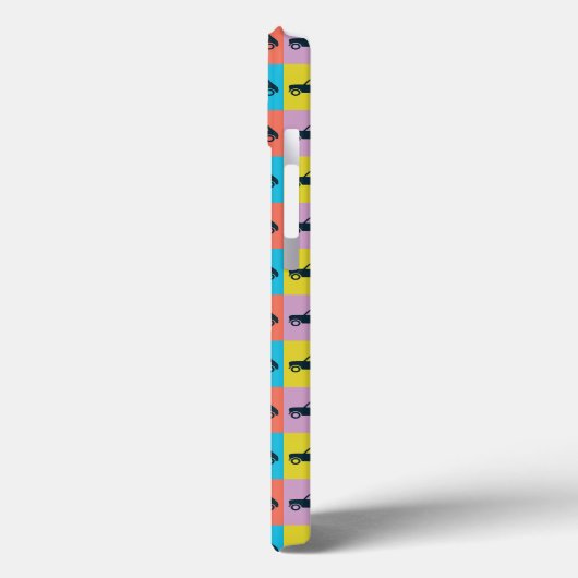 Mini Cooper für Funky Fun Checkerboard Case-Mate iPhone Hülle (Rückseite / Links)